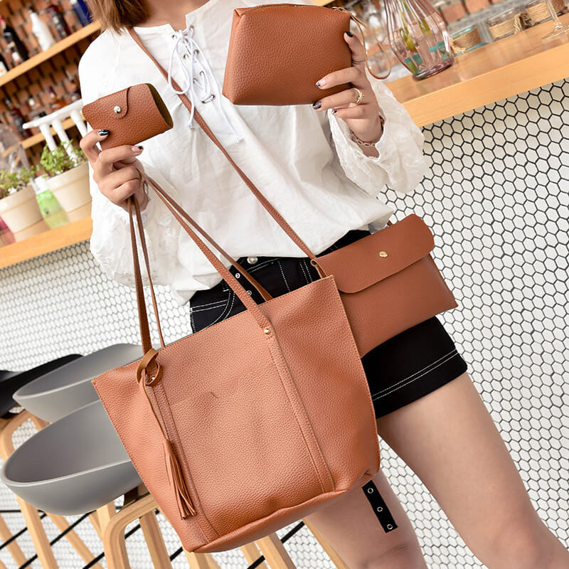 Pocket Front Tote Bag 4pcs