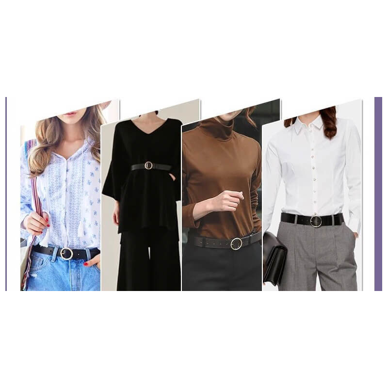 Buckle Leather Strap Belt - Image 5