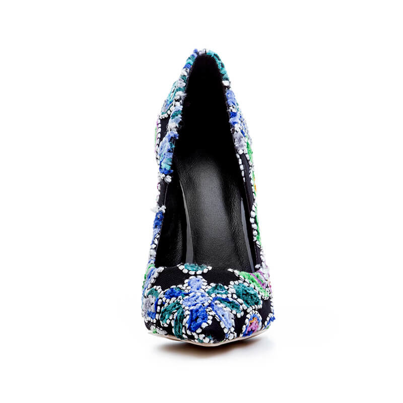 Air Mesh High Thin Heels Pointed Toe Pumps - Image 4