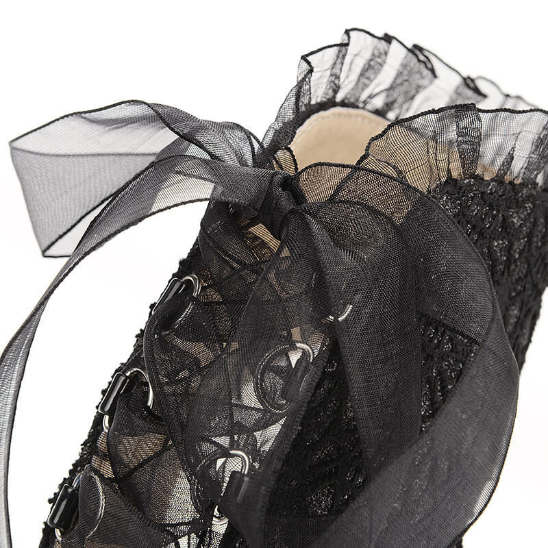 Lace Up High Heels Sandals - Image 4