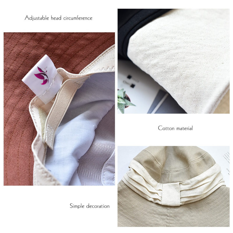 Summer Cotton Linen Foldable Sun Hat - Image 11