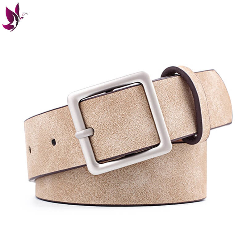 Luxury Leather Metal Pin Buckle Belt