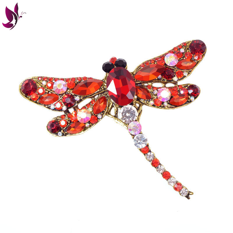 Crystal Vintage Dragonfly Brooche - Image 5